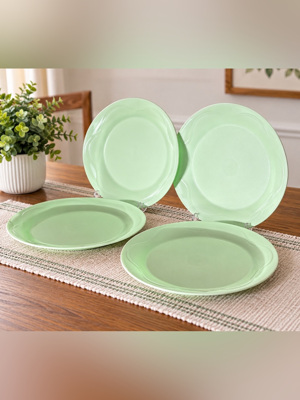 NEW tupperware openhouse Dessert
Plate set of 4 Mint Green FReeSHip